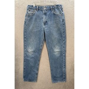 Vintage Carhartt Jeans Mens 38x30 Blue Traditional Fit Workwear B18 DST Y2K